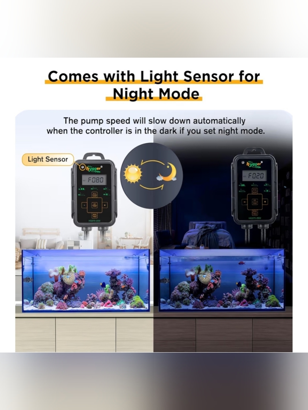 Black Adjustable Aquarium Wave Maker with LED Controller - Picture 5 of 7